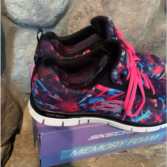 NEW SKECHERS FLEX APPEAL SPORT WITH MEMORY FOAM/COSMIC RAYS SIZE 11 - Picture 8 of 8